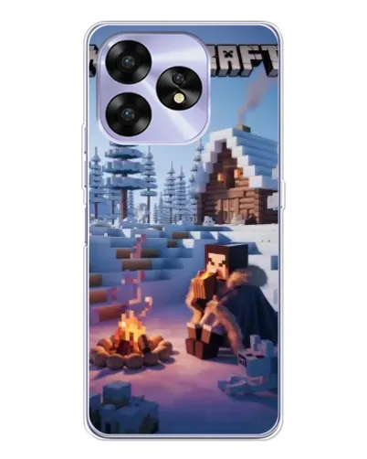 Чехол для UMIDIGI A15 с картинкой «Зимний Minecraft» Чехол для UMIDIGI A15 с картинкой «Зимний Minecraft»