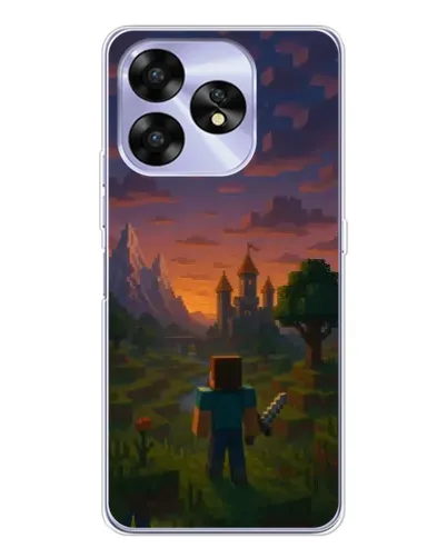 Чехол для UMIDIGI A15 с картинкой «Стив у башни» Чехол для UMIDIGI A15 с картинкой «Стив у башни»