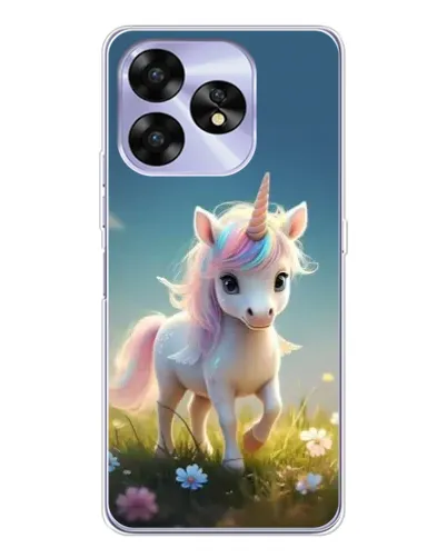 Чехол для UMIDIGI A15 с картинкой «Единорог на поляне»