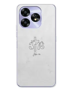 Чехол для UMIDIGI A15 с картинкой «Иоанна 3:16 Крест»