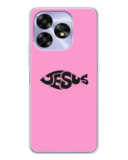 Чехол для UMIDIGI A15 с картинкой «Розовый символ  Jesus»