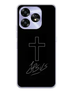 Чехол для UMIDIGI A15 с картинкой «Графический крест Jesus»
