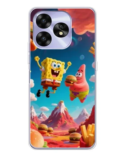 Чехол для UMIDIGI A15 с картинкой «Космический фастфуд»