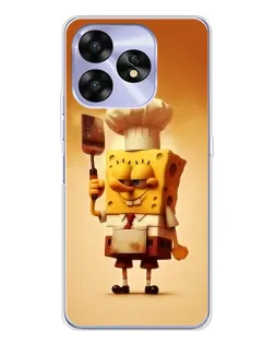 Чехол для UMIDIGI A15 с картинкой «Губка Боб повар»