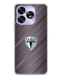 Чехол для UMIDIGI A15 с картинкой «Металлическая текстура Tesla»
