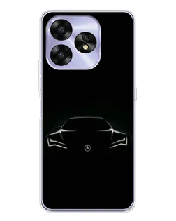 Чехол для UMIDIGI A15 с картинкой «Mercedes — силуэт авто» Чехол для UMIDIGI A15 с картинкой «Mercedes — силуэт авто»