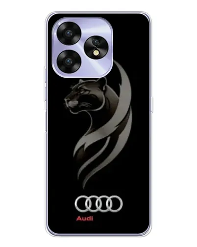 Чехол для UMIDIGI A15 с картинкой «Графика — пантера и Audi»