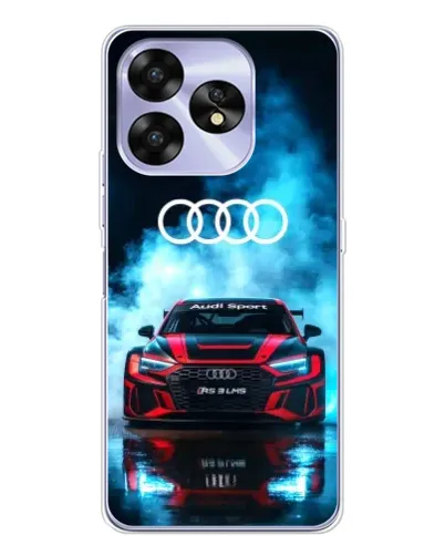 Чехол для UMIDIGI A15 с картинкой «Audi Sport — неон»