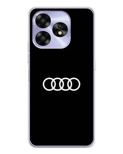Чехол для UMIDIGI A15 с картинкой «Audi White Logo»