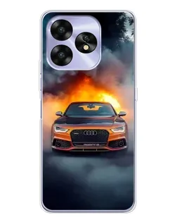 Чехол для UMIDIGI A15 с картинкой «Audi в огненном дыму» Чехол для UMIDIGI A15 с картинкой «Audi в огненном дыму»
