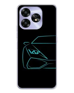 Чехол для UMIDIGI A15 с картинкой «Голубой силуэт Lamborghini» Чехол для UMIDIGI A15 с картинкой «Голубой силуэт Lamborghini»