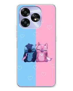 Чехол для UMIDIGI A15 с картинкой «Stitch и Angel Love»