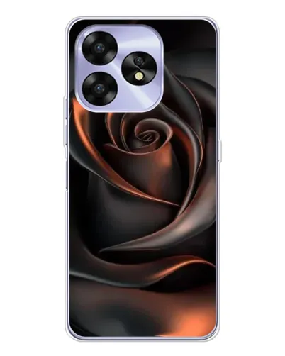 Чехол для UMIDIGI A15 с картинкой «Шелковая черная роза»