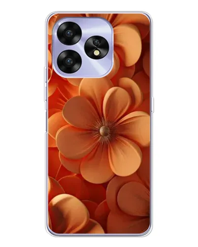 Чехол для UMIDIGI A15 с картинкой «Оранжевый макро цветок»
