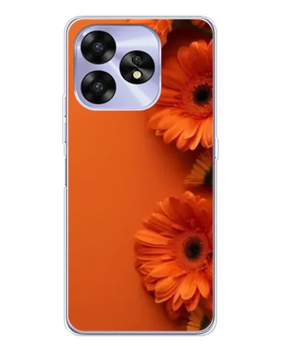Чехол для UMIDIGI A15 с картинкой «Оранжевые герберы»