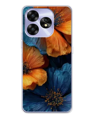 Чехол для UMIDIGI A15 с картинкой «Яркая сине-оранжевая флора» Чехол для UMIDIGI A15 с картинкой «Яркая сине-оранжевая флора»