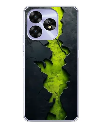 Чехол для UMIDIGI A15 с картинкой «Салатовый разлом скалы»