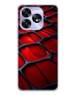 Чехол для UMIDIGI A15 с картинкой «Красная глянцевая сетка»