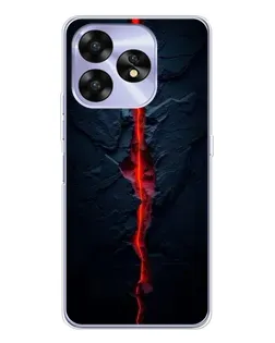 Чехол для UMIDIGI A15 с картинкой «Kрасная лавовая трещина»