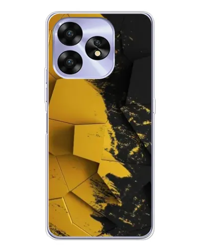 Чехол для UMIDIGI A15 с картинкой «Золотые осколки геометрии»