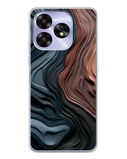 Чехол для UMIDIGI A15 с картинкой «Цветные волны каньона»
