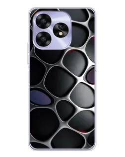 Чехол для UMIDIGI A15 с картинкой «Объемная темная решетка»