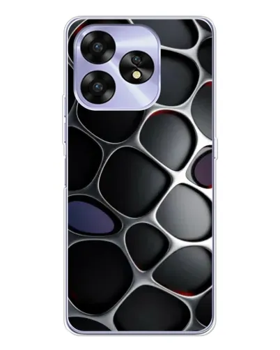 Чехол для UMIDIGI A15 с картинкой «Объемная темная решетка»