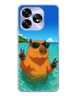 Чехол для UMIDIGI A15 с картинкой «Морская капибара»