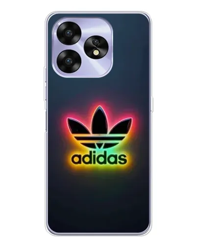 Чехол для UMIDIGI A15C с картинкой «Неоновый Adidas»