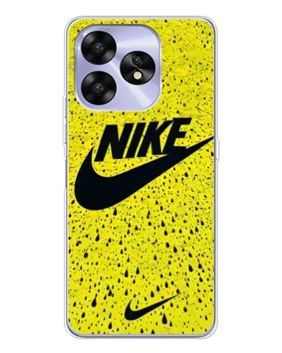 Чехол для UMIDIGI A15C с картинкой «Желтый текстурный Nike»