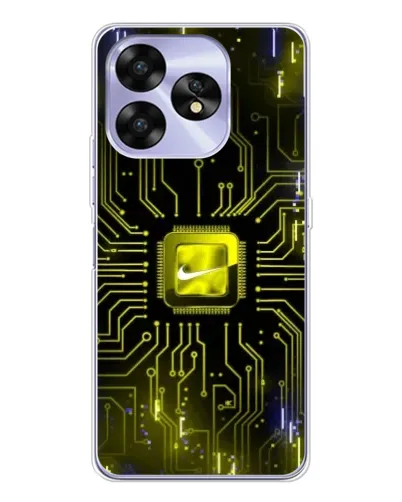 Чехол для UMIDIGI A15C с картинкой «Nike — золотая искра»