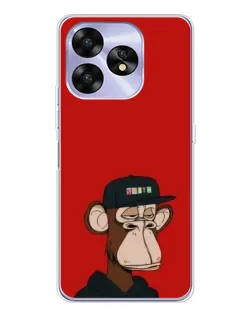 Чехол для UMIDIGI A15C с картинкой «Bored Ape — красный фон» Чехол для UMIDIGI A15C с картинкой «Bored Ape — красный фон»