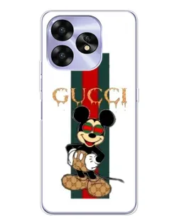 Чехол для UMIDIGI A15C с картинкой «Микки Маус Gucci — полосы»