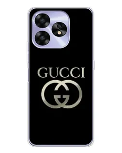 Чехол для UMIDIGI A15C с картинкой «Gucci — золото на черном»