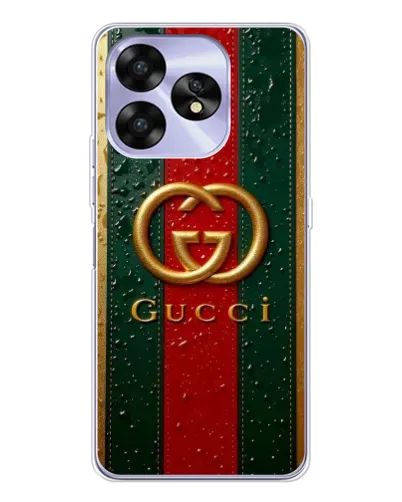 Чехол для UMIDIGI A15C с картинкой «Gucci — фирменная полоса и золото» Чехол для UMIDIGI A15C с картинкой «Gucci — фирменная полоса и золото»