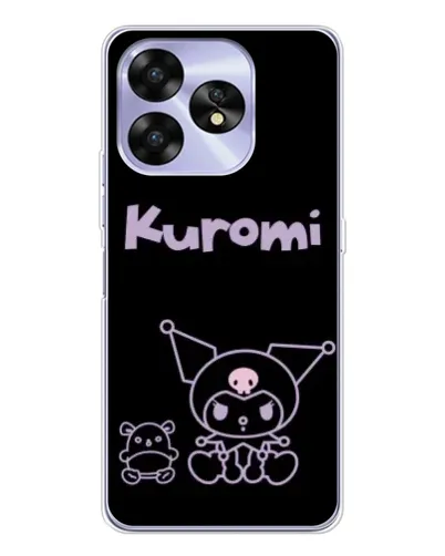 Чехол для UMIDIGI A15C с картинкой «Kuromi — черный минимализм»