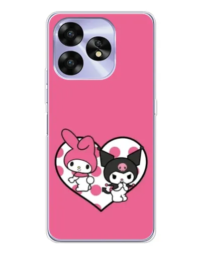 Чехол для UMIDIGI A15C с картинкой «Kuromi и My Melody»
