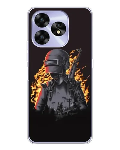 Чехол для UMIDIGI A15C с картинкой «PUBG — огненный силуэт» Чехол для UMIDIGI A15C с картинкой «PUBG — огненный силуэт»