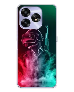 Чехол для UMIDIGI A15C с картинкой «PUBG — огненный воин»