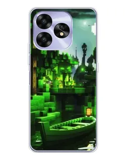 Чохол для UMIDIGI A15C з картинкою «Minecraft лісовий пейзаж»