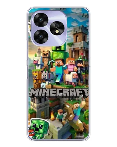 Чехол для UMIDIGI A15C с картинкой «Замок Minecraft»