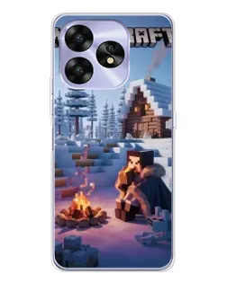 Чохол для UMIDIGI A15C з картинкою «Зимовий Minecraft»