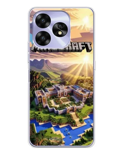 Чехол для UMIDIGI A15C с картинкой «Minecraft панорама»