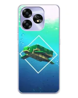 Чохол для UMIDIGI A15C з картинкою «Черепаха Minecraft»