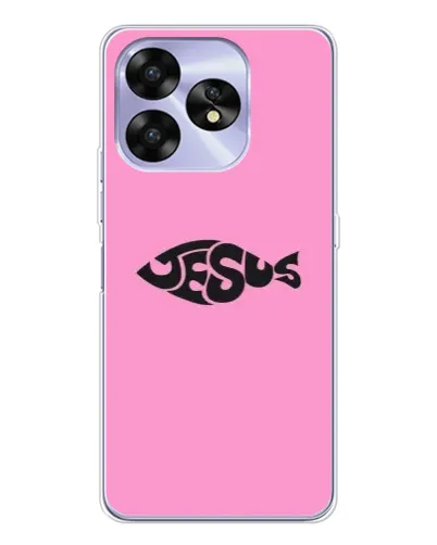 Чехол для UMIDIGI A15C с картинкой «Розовый символ  Jesus»