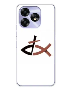 Чехол для UMIDIGI A15C с картинкой «Рыба и крест»