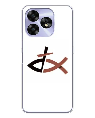 Чехол для UMIDIGI A15C с картинкой «Рыба и крест»