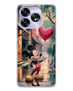 Чехол для UMIDIGI A15C с картинкой «Микки и шарик-сердце»