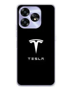 Чехол для UMIDIGI A15C с картинкой «Tesla White Logo»