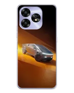 Чехол для UMIDIGI A15C с картинкой «Cybertruck в пустыне»